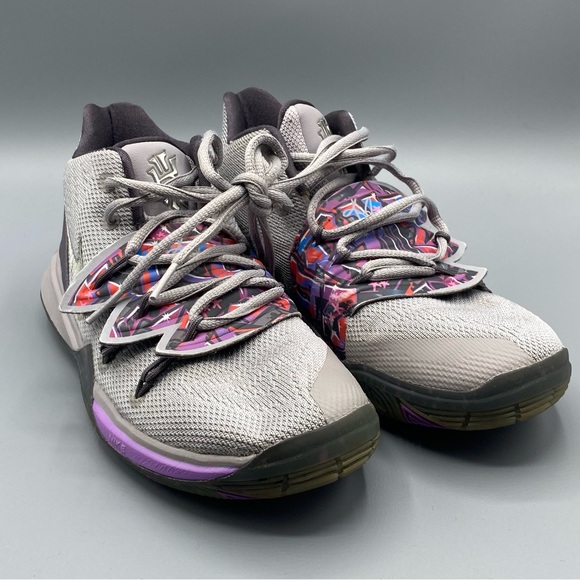 Nike Other - Nike Kyrie 5 Graffiti Grey Purple Basketball Shoes